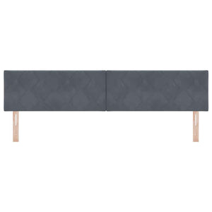 vidaXL LED Headboard Dark Grey 200 cm Velvet