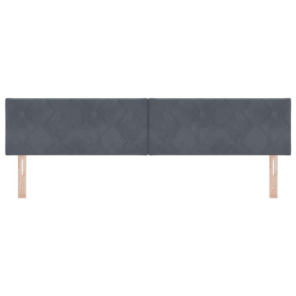 vidaXL LED Headboard Dark Grey 200 cm Velvet