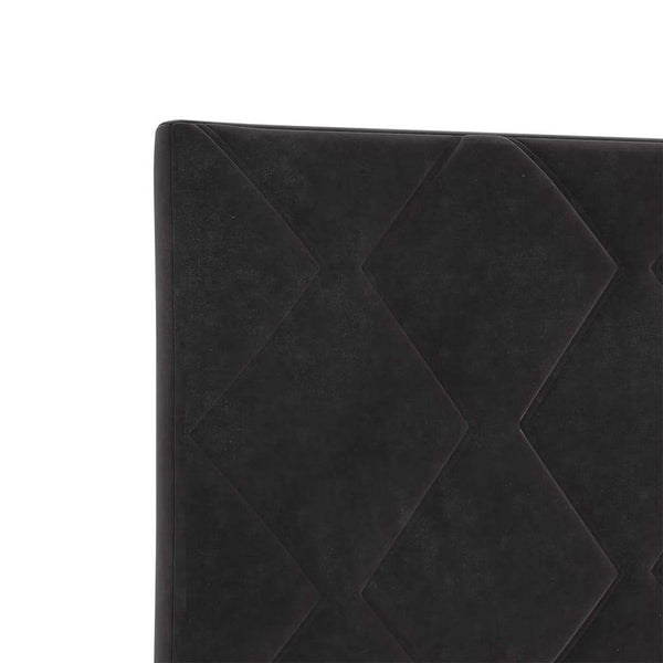 vidaXL LED Headboard Black 200 cm Velvet