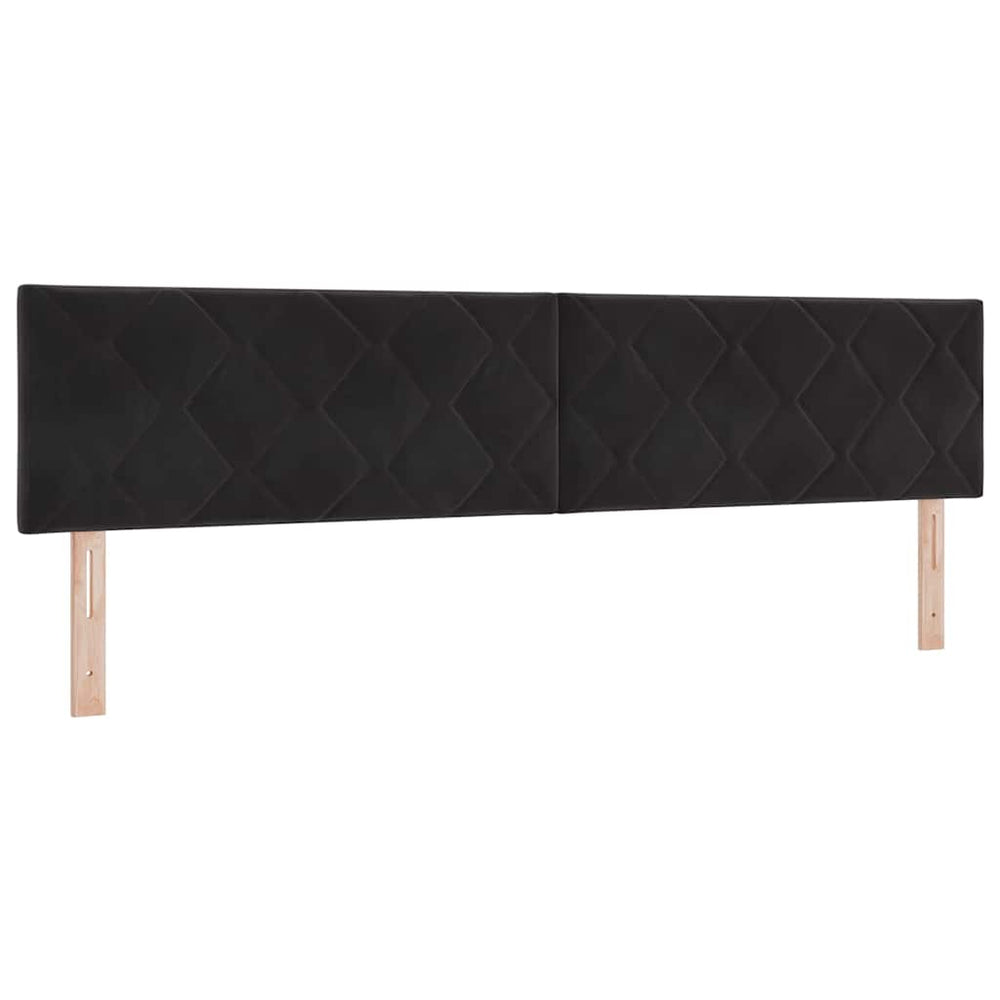 vidaXL LED Headboard Black 200 cm Velvet