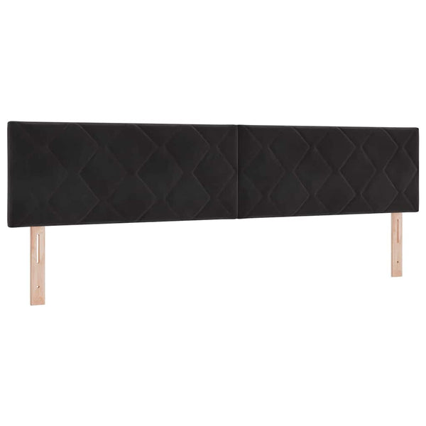 vidaXL LED Headboard Black 200 cm Velvet