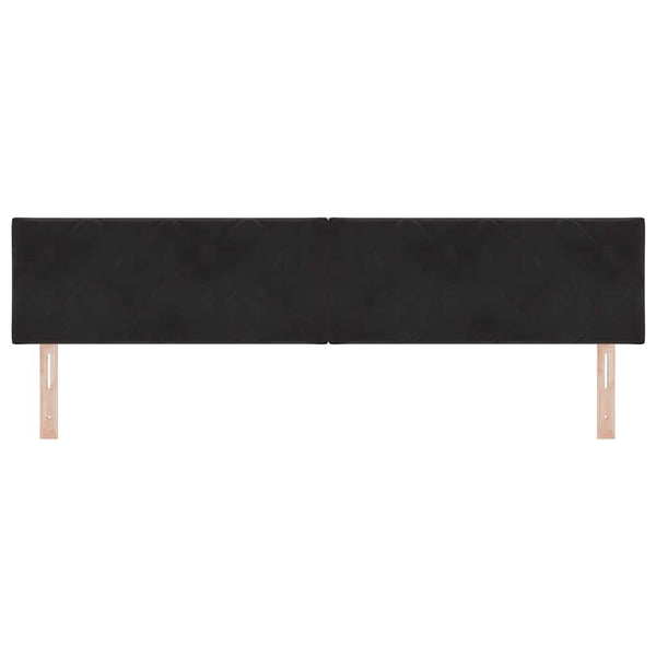 vidaXL LED Headboard Black 200 cm Velvet