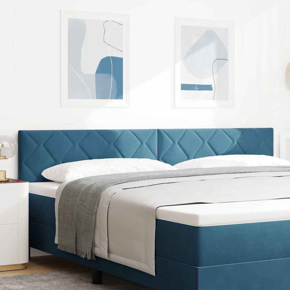 vidaXL LED Headboard Dark Blue 200 cm Velvet