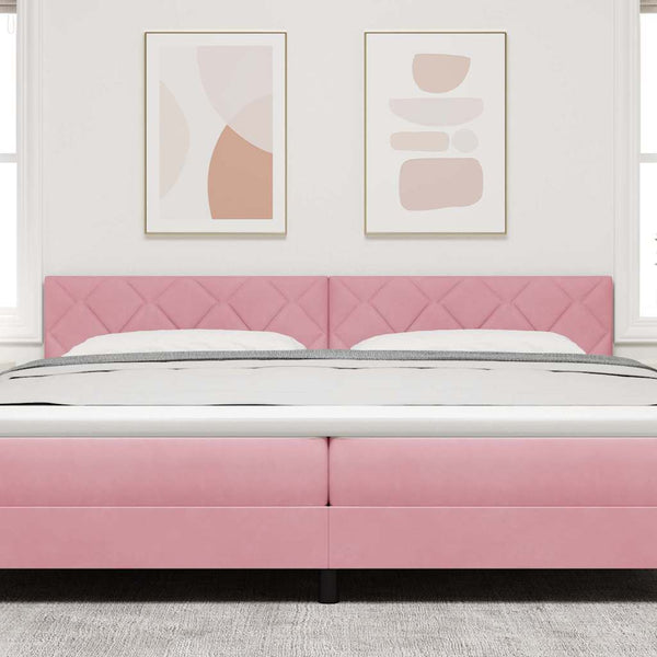 vidaXL LED Headboard Pink 200 cm Velvet