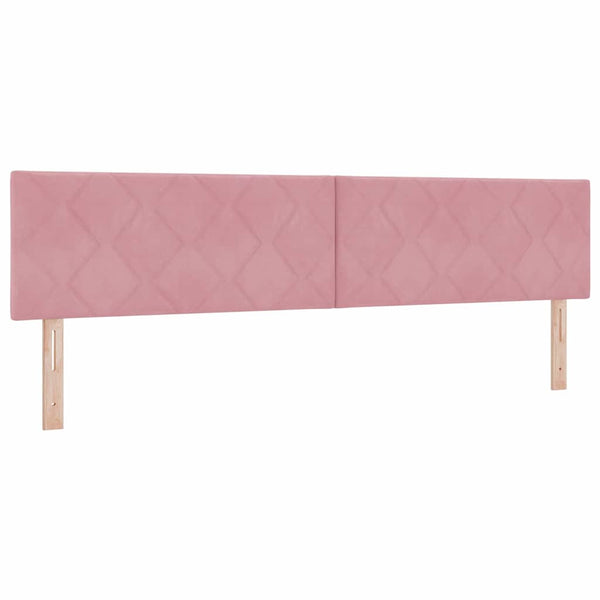 vidaXL LED Headboard Pink 200 cm Velvet
