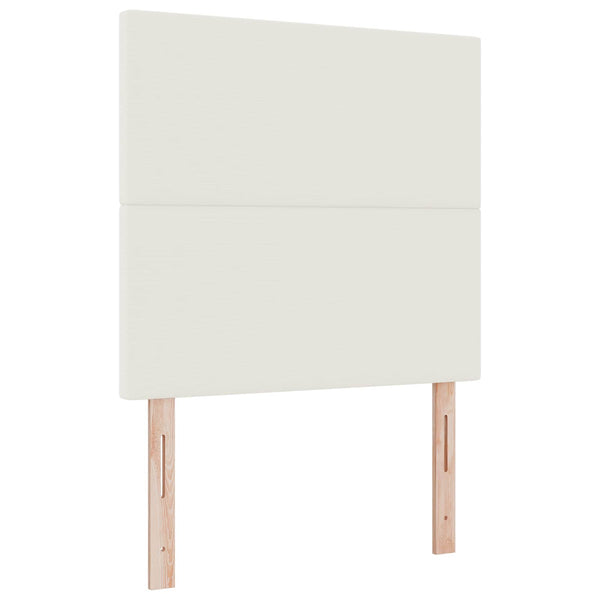 vidaXL LED Headboard with LED Strips Cream 90 cm Corduroy