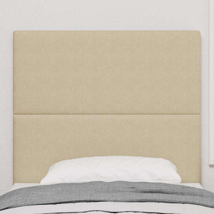 vidaXL LED Headboard with LED Light Strips Grey-Green 90 cm Corduroy Fabric
