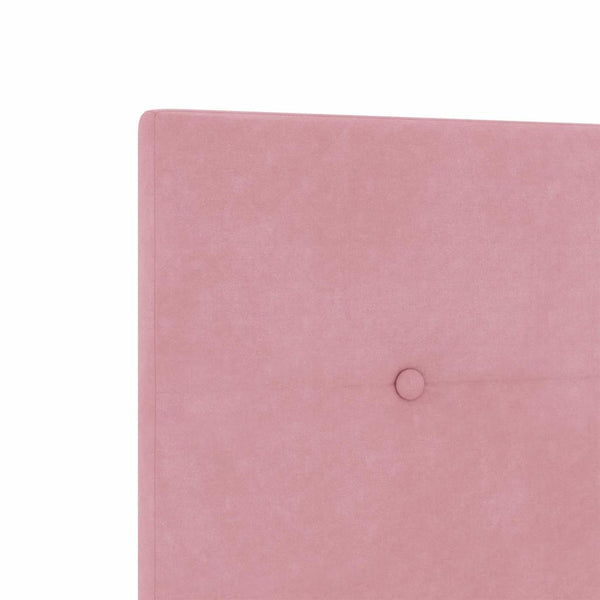 vidaXL LED Headboard with LED Strips Pink 100 cm Velvet