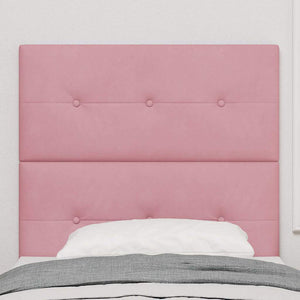 vidaXL LED Headboard with LED Strips Pink 100 cm Velvet