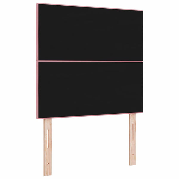 vidaXL LED Headboard with LED Strips Pink 100 cm Velvet