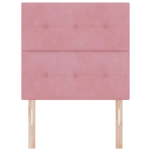 vidaXL LED Headboard with LED Strips Pink 100 cm Velvet
