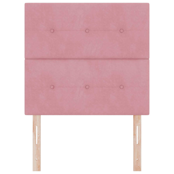 vidaXL LED Headboard with LED Strips Pink 100 cm Velvet