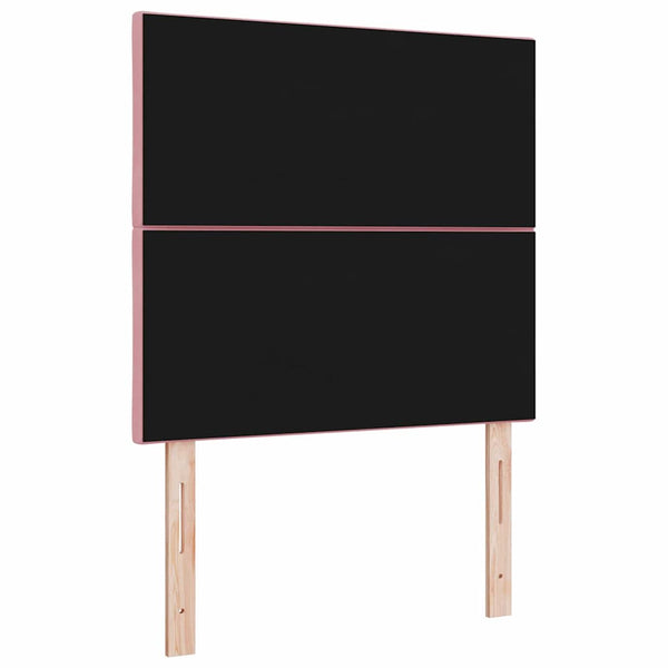 vidaXL LED Headboard Pink 90 cm Velvet