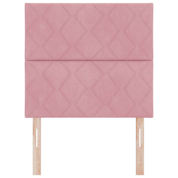 vidaXL LED Headboard Pink 90 cm Velvet