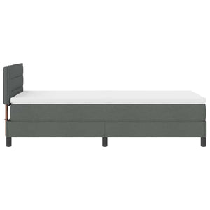 vidaXL Box Spring Bed with Headboard Dark Grey 80 x 200 cm Fabric