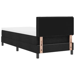 vidaXL Box Spring Bed with Headboard Black 80 x 200 cm Fabric