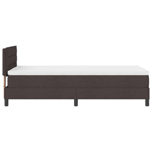 vidaXL Box Spring Bed with Headboard Dark Brown 80 x 200 cm Fabric