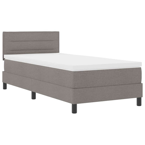 vidaXL Box Spring Bed with Headboard Taupe 80 x 200 cm Fabric