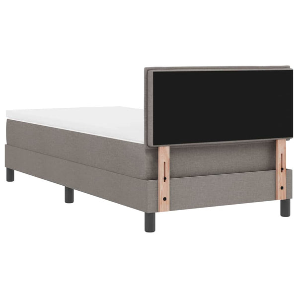vidaXL Box Spring Bed with Headboard Taupe 80 x 200 cm Fabric