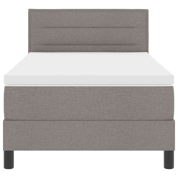 vidaXL Box Spring Bed with Headboard Taupe 80 x 200 cm Fabric