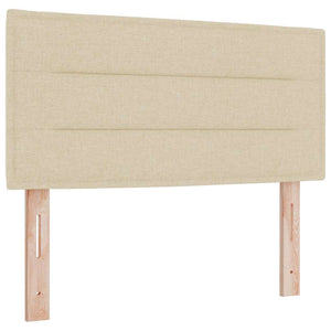 vidaXL Box Spring Bed with Headboard Cream 80 x 200 cm Fabric