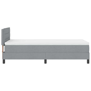 vidaXL Box Spring Bed with Headboard Light Gray 100 x 200 cm Fabric