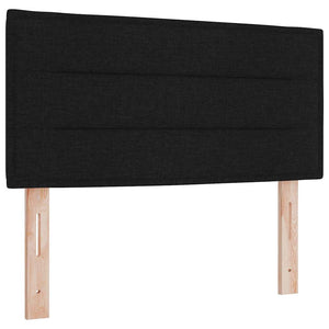vidaXL Box Spring Bed with Headboard Black 100 x 200 cm Fabric