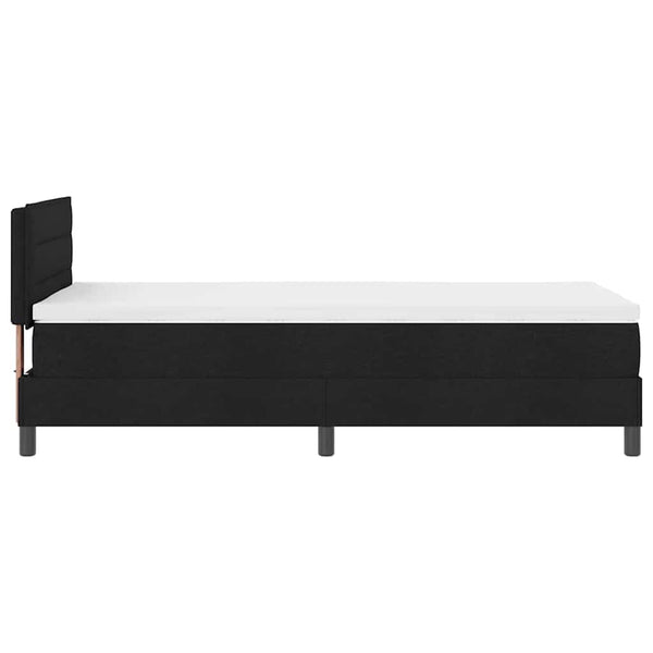 vidaXL Box Spring Bed with Headboard Black 100 x 200 cm Fabric
