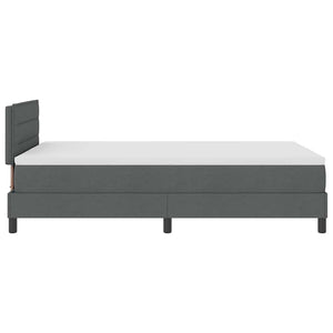vidaXL Box Spring Bed with Headboard Dark Grey 120 x 190 cm Fabric