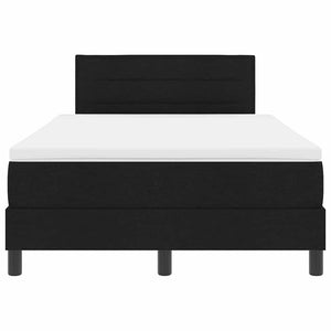 vidaXL Box Spring Bed with Headboard Black 120 x 190 cm Fabric