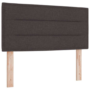 vidaXL Box Spring Bed with Headboard Dark Brown 120 x 190 cm Fabric