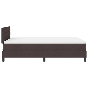 vidaXL Box Spring Bed with Headboard Dark Brown 120 x 190 cm Fabric