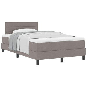vidaXL Box Spring Bed with Headboard Taupe 120 x 190 cm Fabric