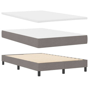 vidaXL Box Spring Bed with Headboard Taupe 120 x 190 cm Fabric