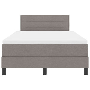 vidaXL Box Spring Bed with Headboard Taupe 120 x 200 cm Fabric