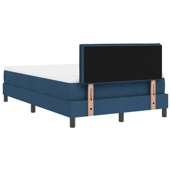 vidaXL Box Spring Bed with Pillows with Headboard Blue 120 x 200 cm Fabric