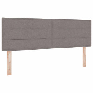 vidaXL Box Spring Bed with Headboard Taupe 140 x 190 cm Fabric
