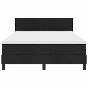 vidaXL Box Spring Bed with Headboard Black 160 x 200 cm Fabric