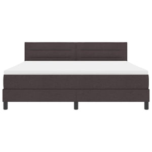 vidaXL Box Spring Bed with Headboard Dark Brown 180 x 200 cm Fabric