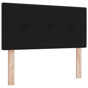 vidaXL Box Spring Bed with Pillows and Headboard Black 80 x 200 cm Fabric