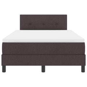 vidaXL Box Spring Bed with Headboard Dark Brown 120 x 200 cm Fabric