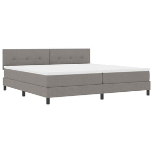 vidaXL Box Spring Bed with Headboard Taupe 200 x 200 cm Fabric