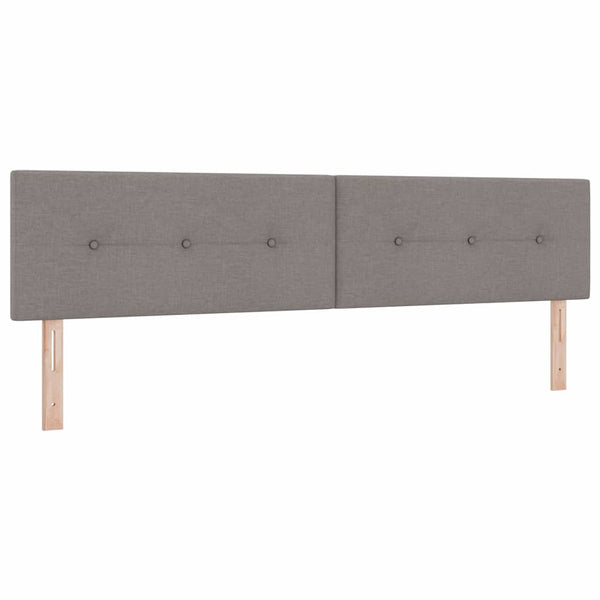 vidaXL Box Spring Bed with Headboard Taupe 200 x 200 cm Fabric