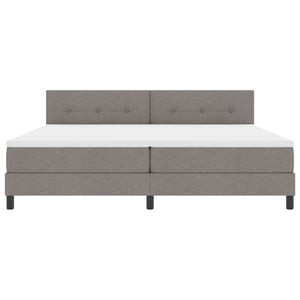 vidaXL Box Spring Bed with Headboard Taupe 200 x 200 cm Fabric