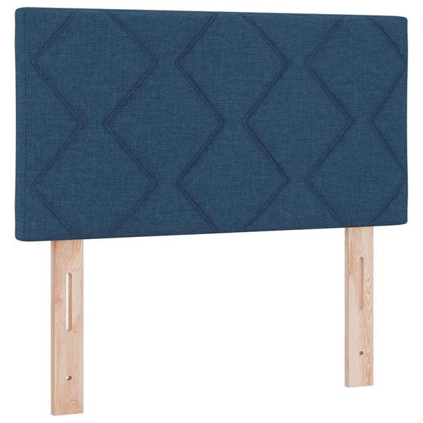 vidaXL Box Spring Bed with Mattress and Headboard Blue 80 x 200 cm Fabric