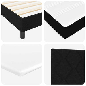 vidaXL Box Spring Bed with Mattress Black 100 x 200 cm Fabric