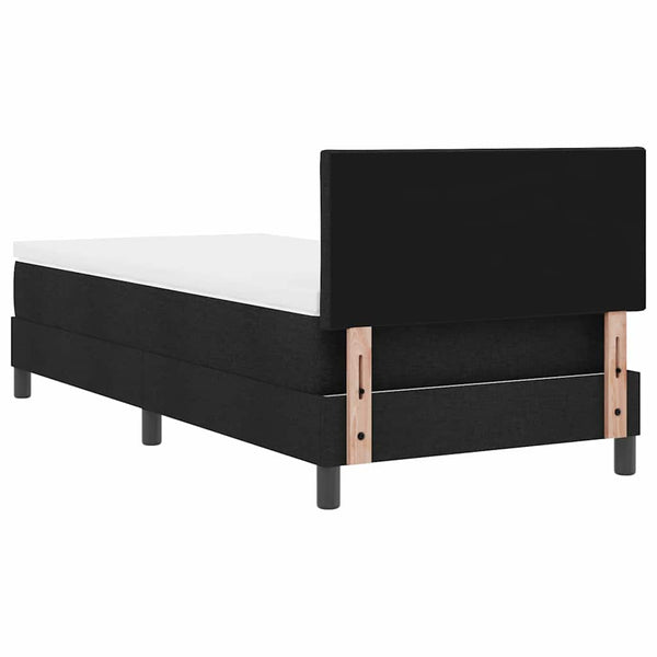vidaXL Box Spring Bed with Mattress Black 100 x 200 cm Fabric