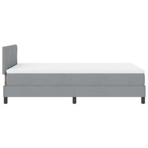 vidaXL Box Spring Bed with Headboard Light Gray 120 x 190 cm Fabric