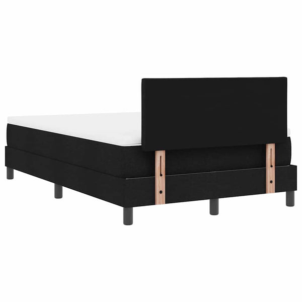 vidaXL Box Spring Bed with Pillows Black 120 x 200 cm Fabric