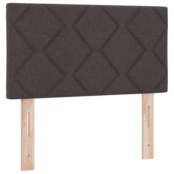 vidaXL Box Spring Bed with Pillows Dark Brown 120 x 200 cm Fabric
